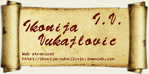 Ikonija Vukajlović vizit kartica